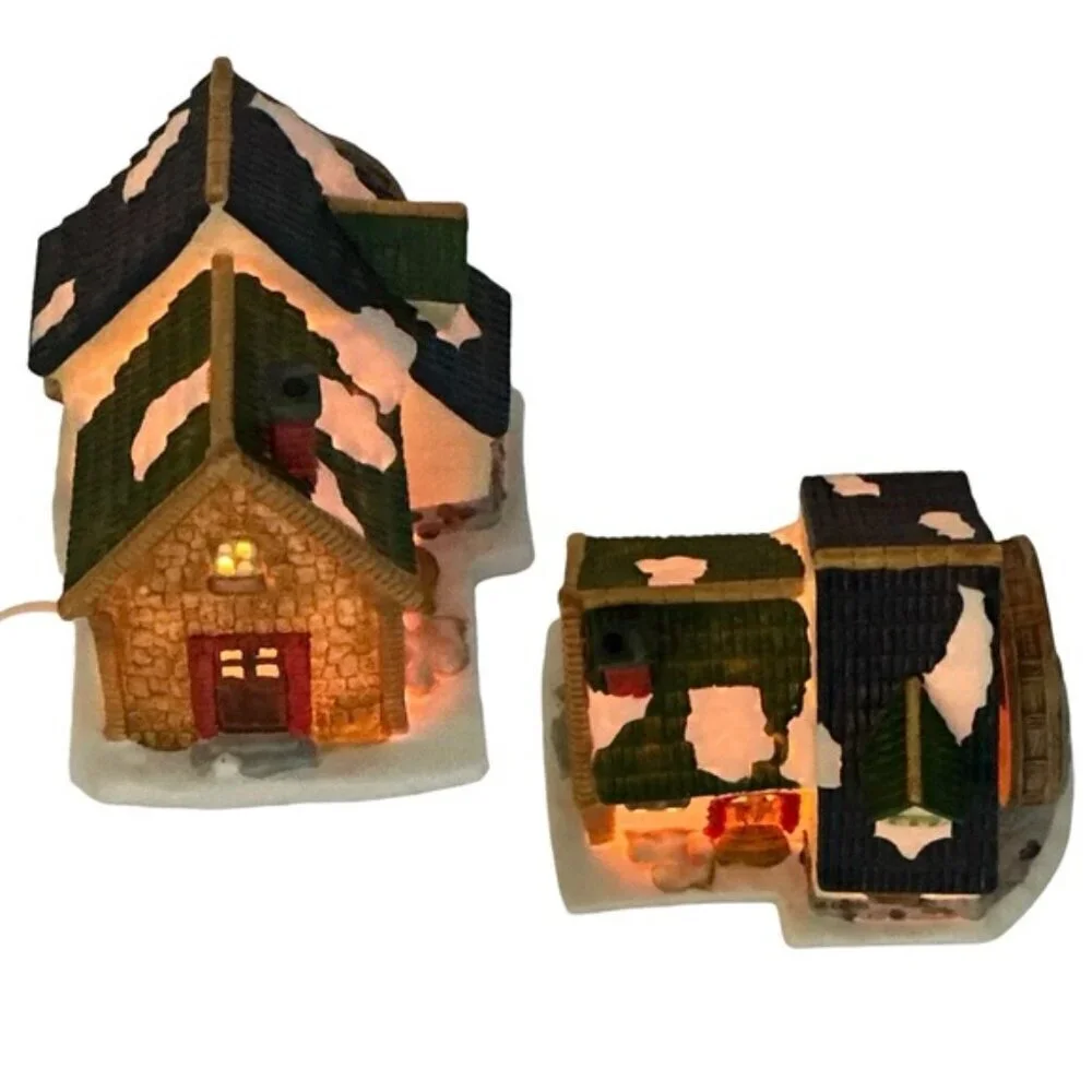 Vintage Village Lighted House Miller Dickens Collectible Towne Series Mill 1995